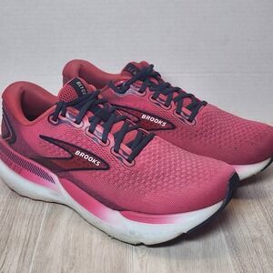 Womens Brooks Glycerin GTS 21 Size 11 Pink/Blue Running Sneakers Jogging shoes